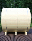 Helsinki Finnish Barrel Sauna with Terrace and WiFi Heater - Finnish Sauna Builders