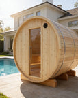 Tampere Finnish Barrel Sauna with WiFi Heater - Finnish Sauna Builders