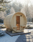 Turku Finnish Barrel Sauna with Terrace and WiFi Heater - Finnish Sauna Builders