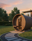 Turku Finnish Barrel Sauna with Terrace and WiFi Heater - Finnish Sauna Builders