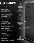 EXESAS   800 LED, 4000W Dual-Chip, Red Light Therapy Device for Full Body, 4-Wavelengths Infrared LED Panel for Skin, Weight, Pain, Wellness