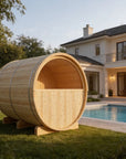 Vassa Finnish Barrel Sauna with WiFi Heater - Finnish Sauna Builders